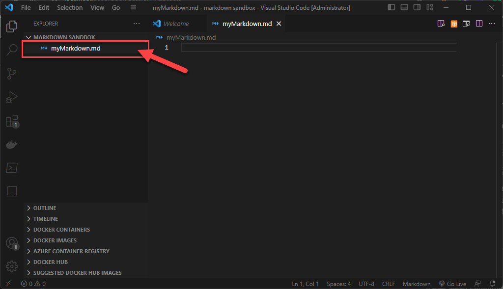 visual studio code markdown 1